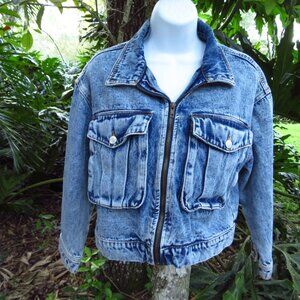 Forever 21 Denim Zip front Womans Jacket Medium